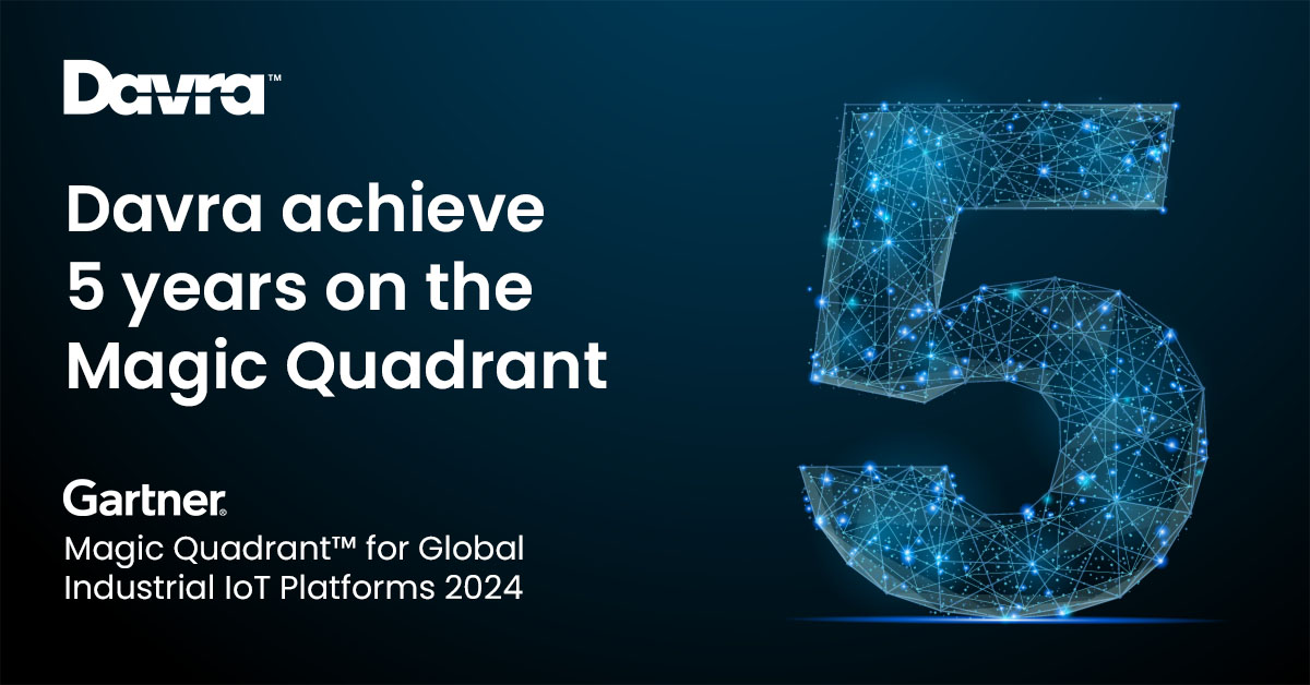 Davra achieve 5 years on Gartner's Magic Quadrant for Global Industrial IoT Platforms